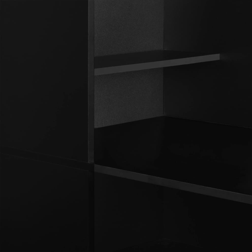 vidaXL Barbord med skåp svart 115x59x200 cm