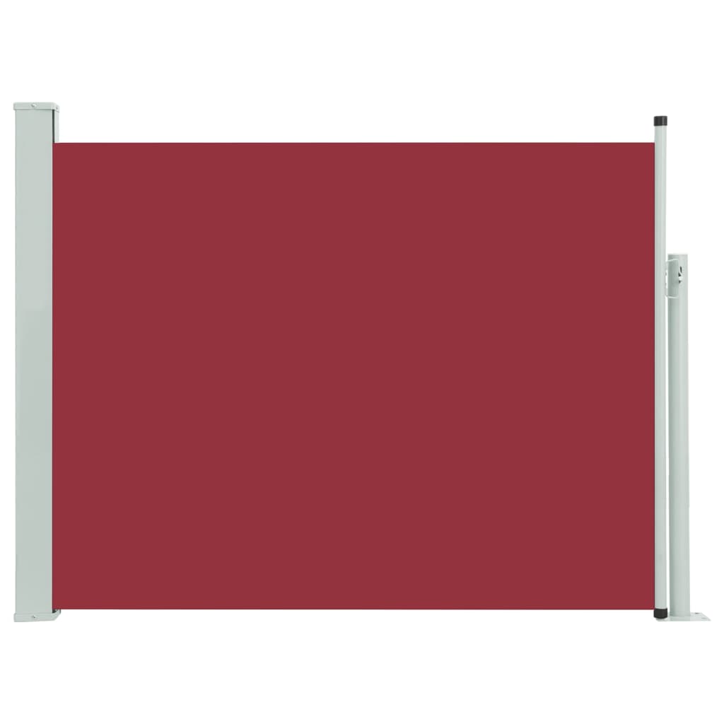 vidaXL Infällbar sidomarkis 140x500 cm röd