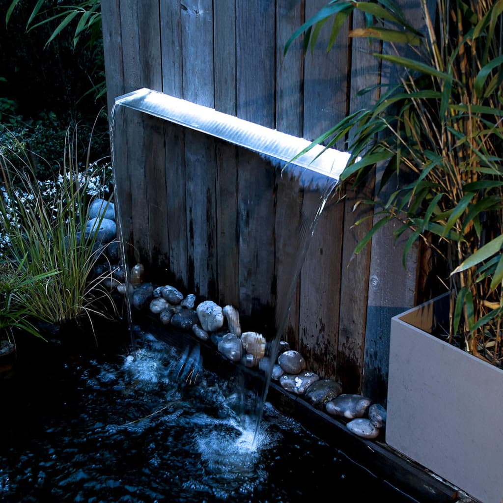 Ubbink Vattenfall med LED Niagara 90 cm rostfritt stål 1312126
