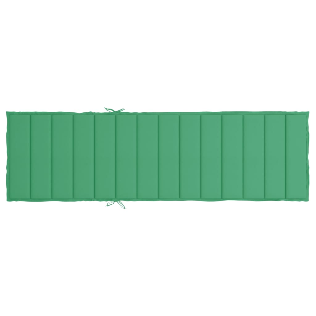 vidaXL Solsängsdyna grön 200x70x3 cm oxfordtyg