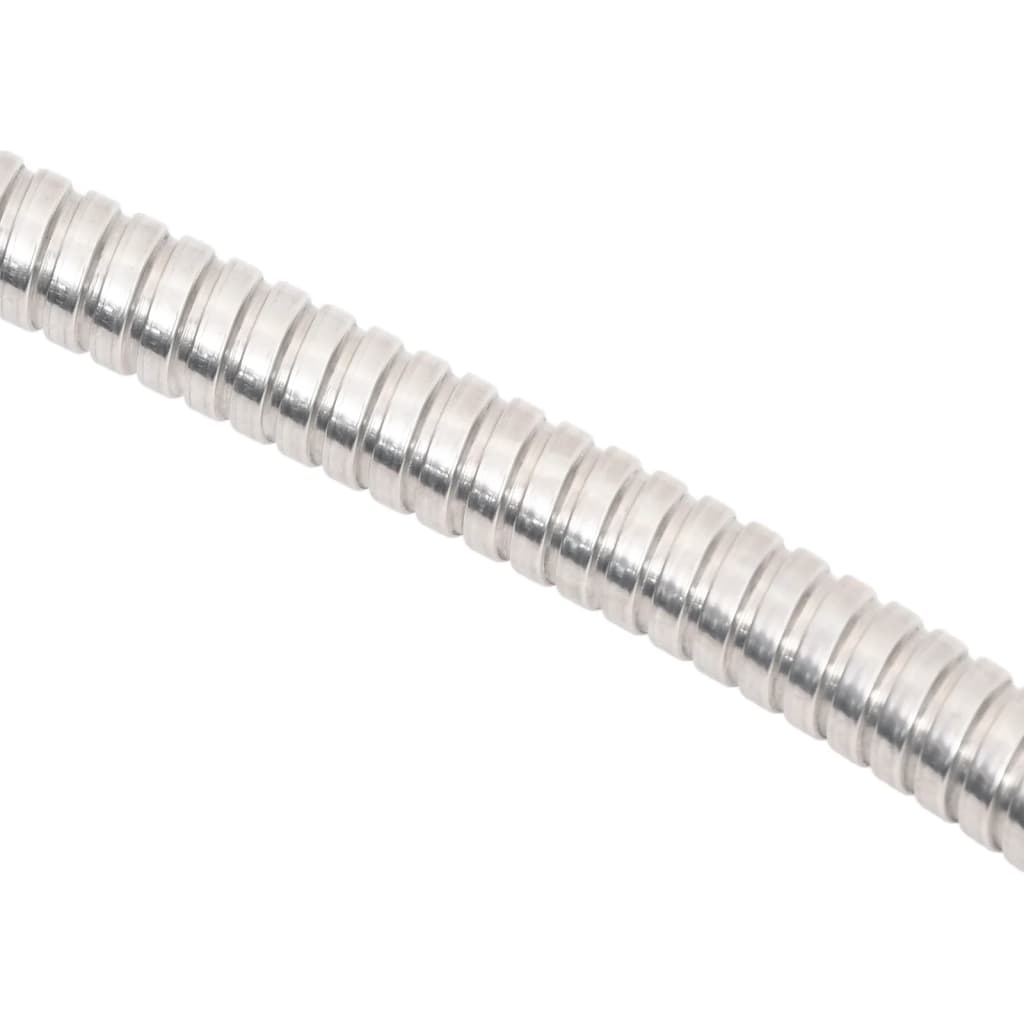 vidaXL Slang med sprutmunstycke silver 0,6" 7,5 m rostfritt stål