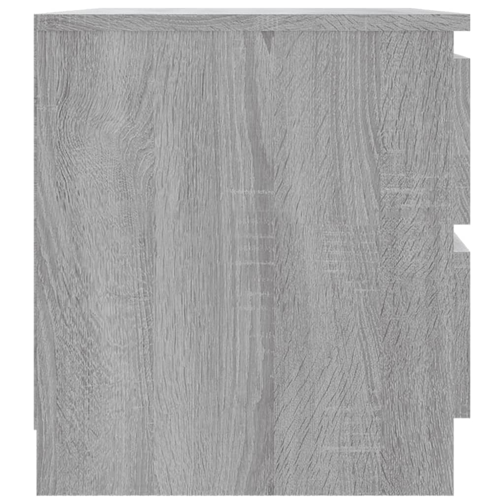 vidaXL Sängbord 2 st grå sonoma 50x39x43,5 cm konstruerat trä