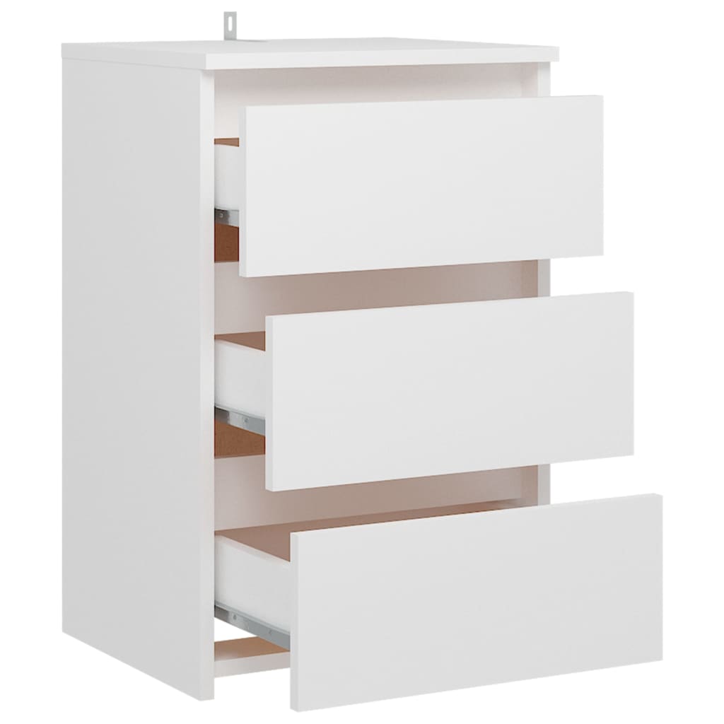 vidaXL Sängbord 2 st vit 40x35x62,5 cm konstruerat trä