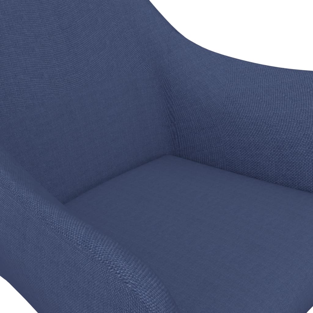 vidaXL Snurrbar matstol blå tyg