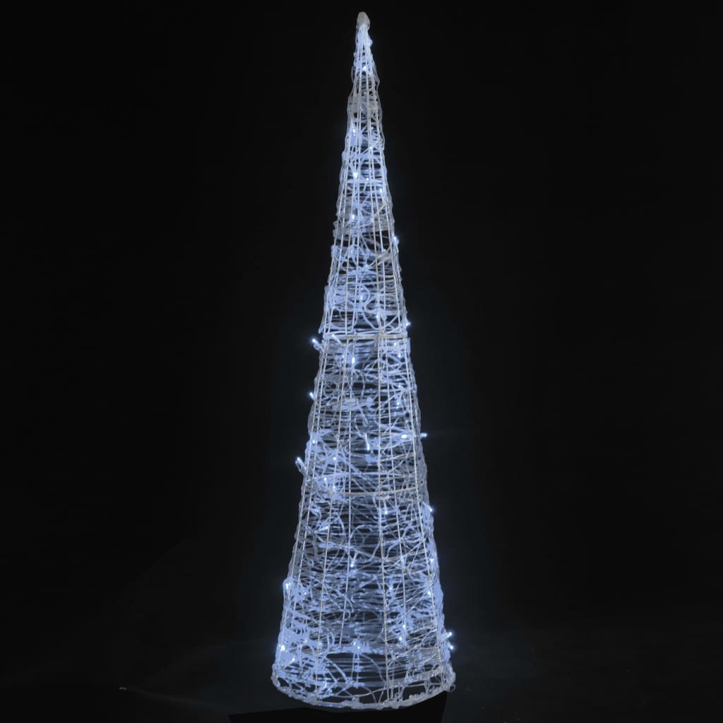 vidaXL Ljuskon LED pyramid akryl kallvit 120 cm
