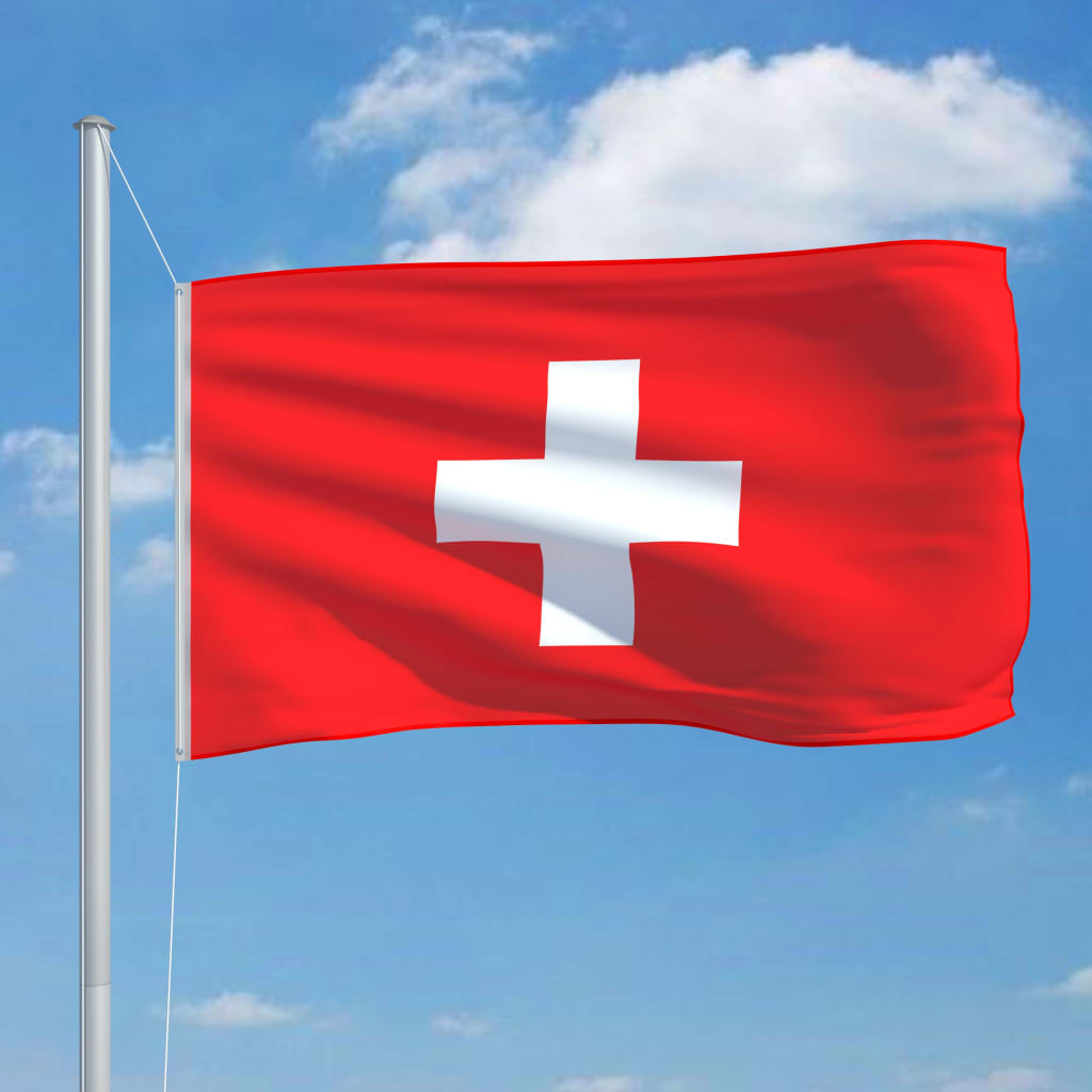 vidaXL Schweiz flagga 90x150 cm