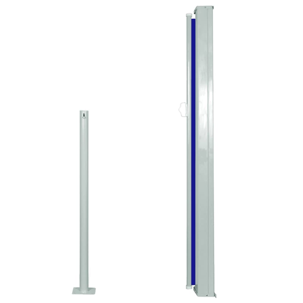 vidaXL Infällbar sidomarkis 120 x 300 cm blå