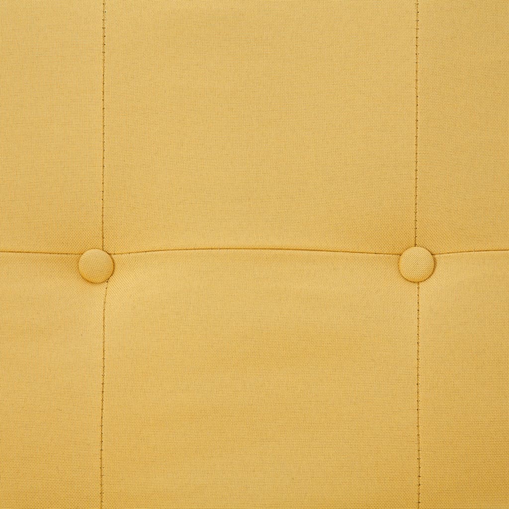 vidaXL Bäddsoffa med armstöd gul polyester