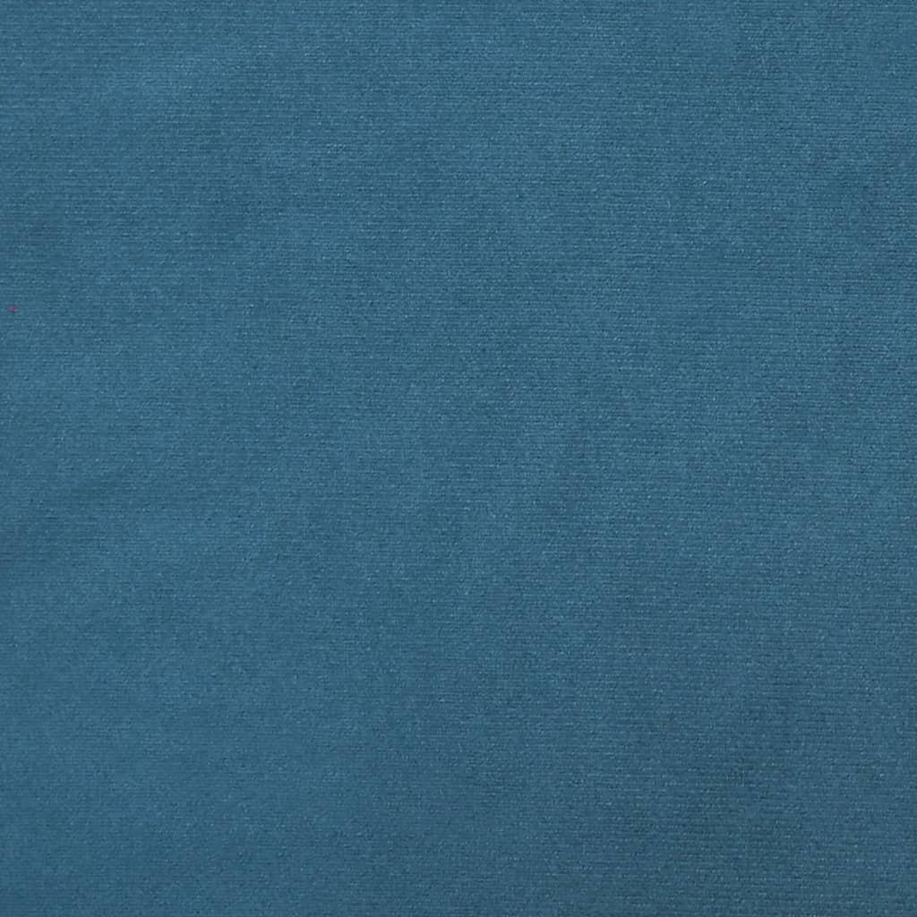 vidaXL Soffgrupp med dynor 3 delar blå sammet