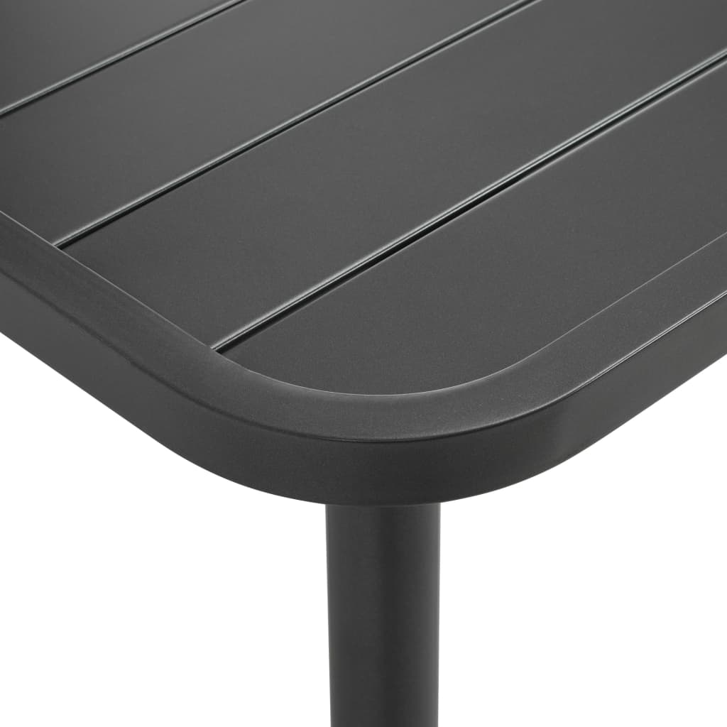 vidaXL Trädgårdsbord mörkgrå 150x90x72 cm stål