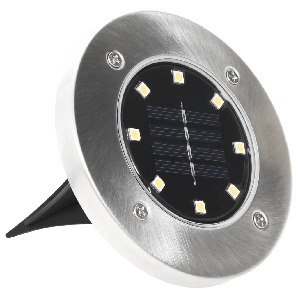 vidaXL Marklampor soldrivna 8 st LED varmvit