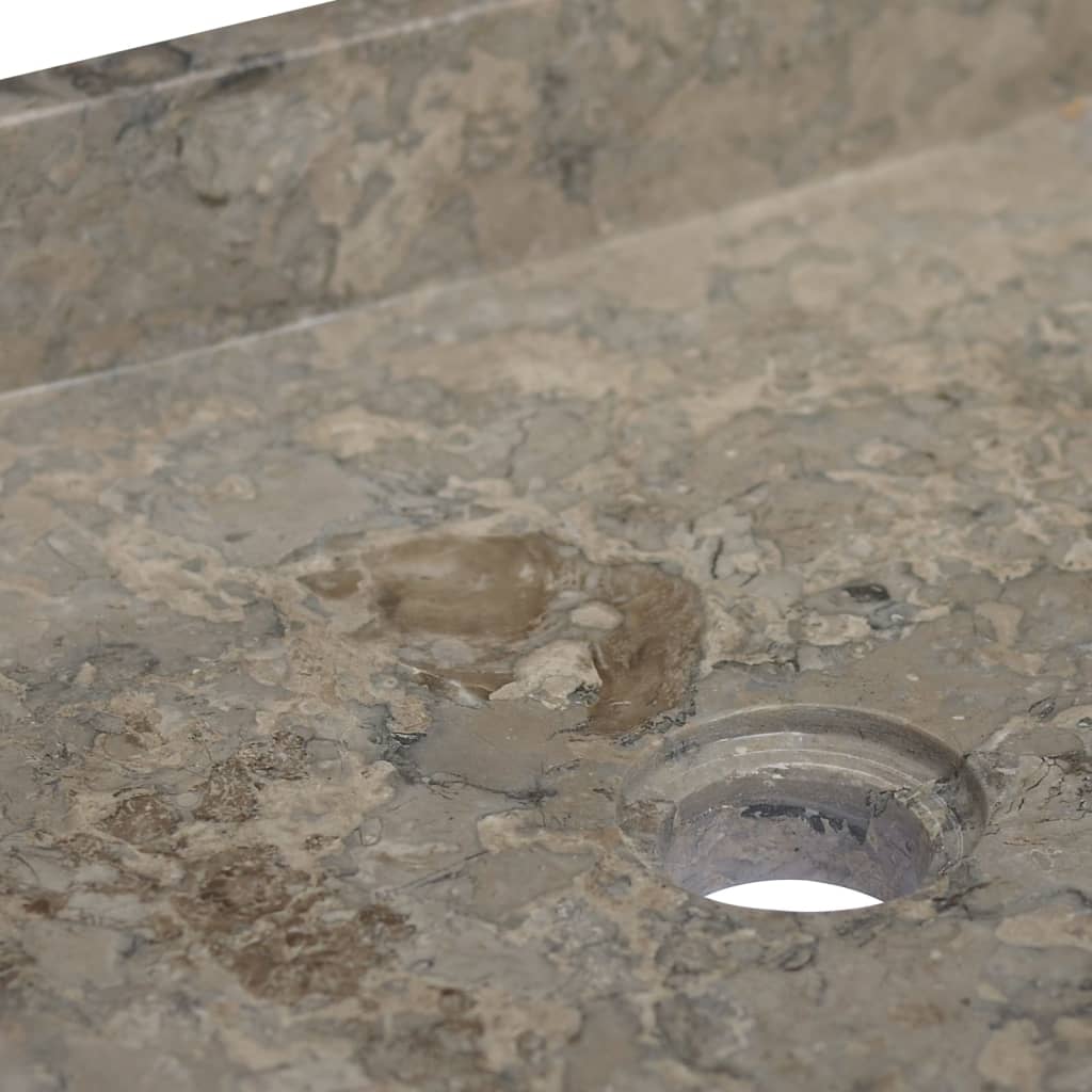 vidaXL Handfat grå 40x40x10 cm marmor