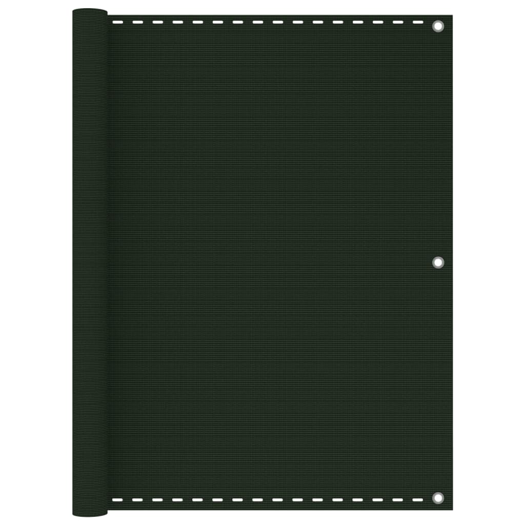 vidaXL Balkongskärm mörkgrön 120x400 cm HDPE