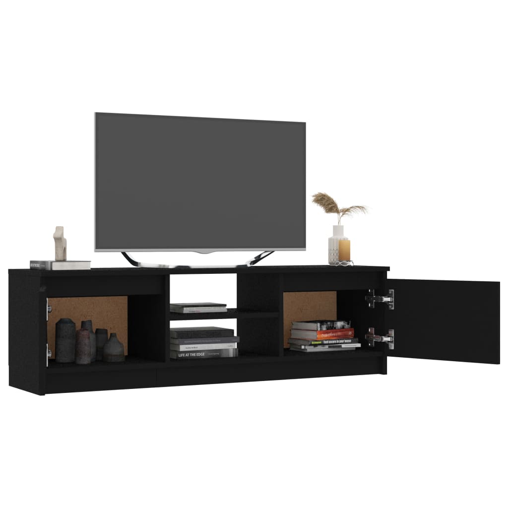 vidaXL Tv-bänk svart 120x30x35,5 cm konstruerat trä