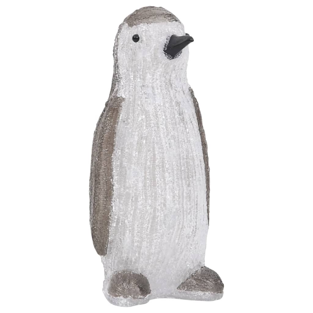 vidaXL Juldekoration pingvin med LED-belysning akryl inne/ute