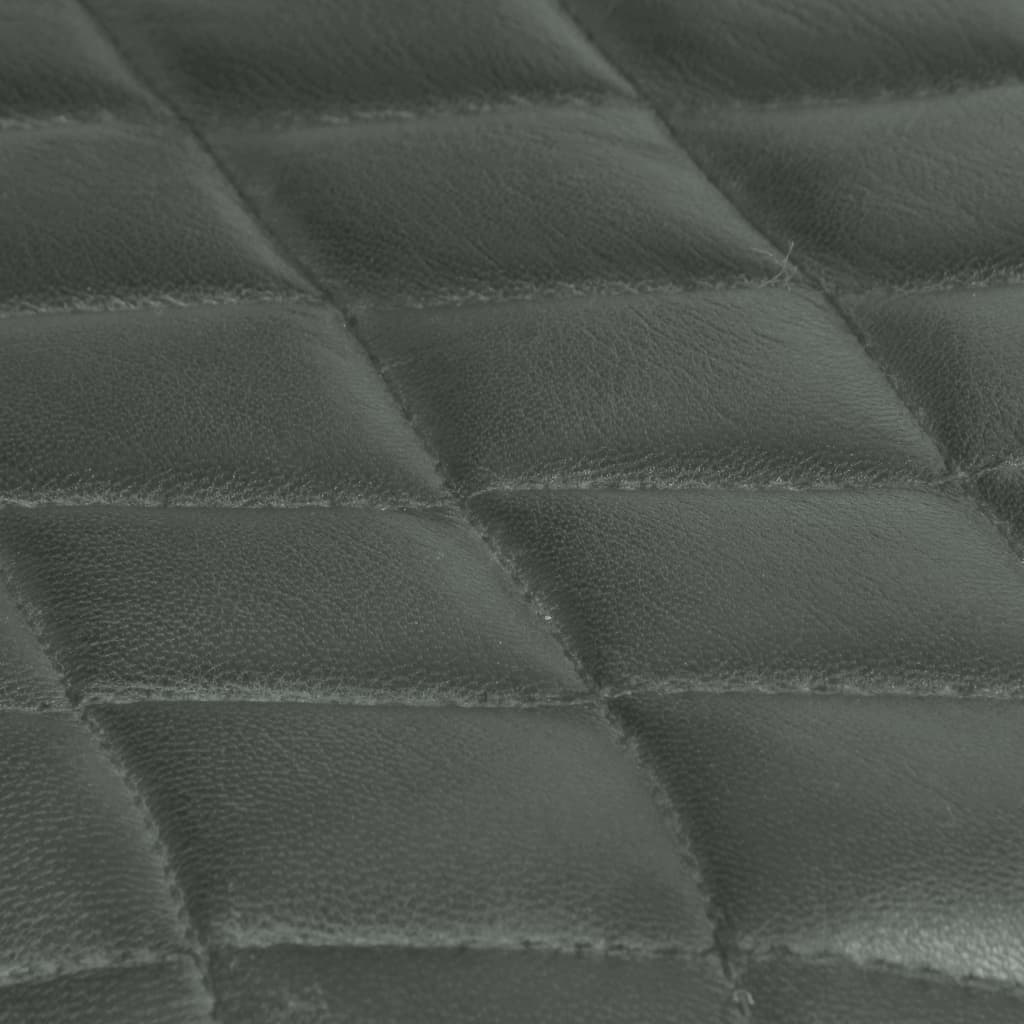 vidaXL Matstolar 6 st med armstöd grå äkta läder