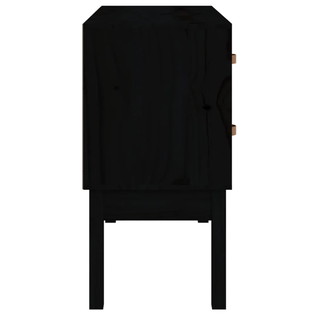 vidaXL Konsolbord svart 90x40x78 cm massiv furu