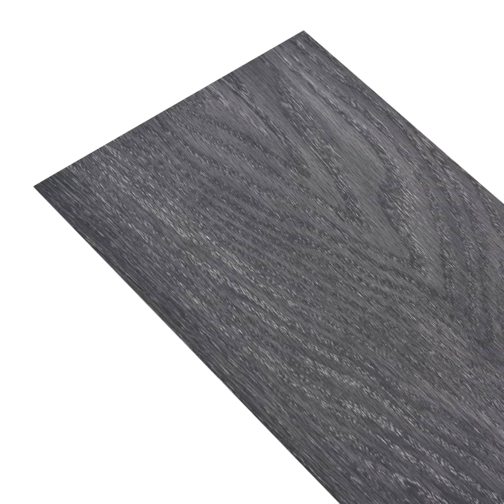 vidaXL Självhäftande PVC-golvplankor 2,51 m² 2 mm svart och vit