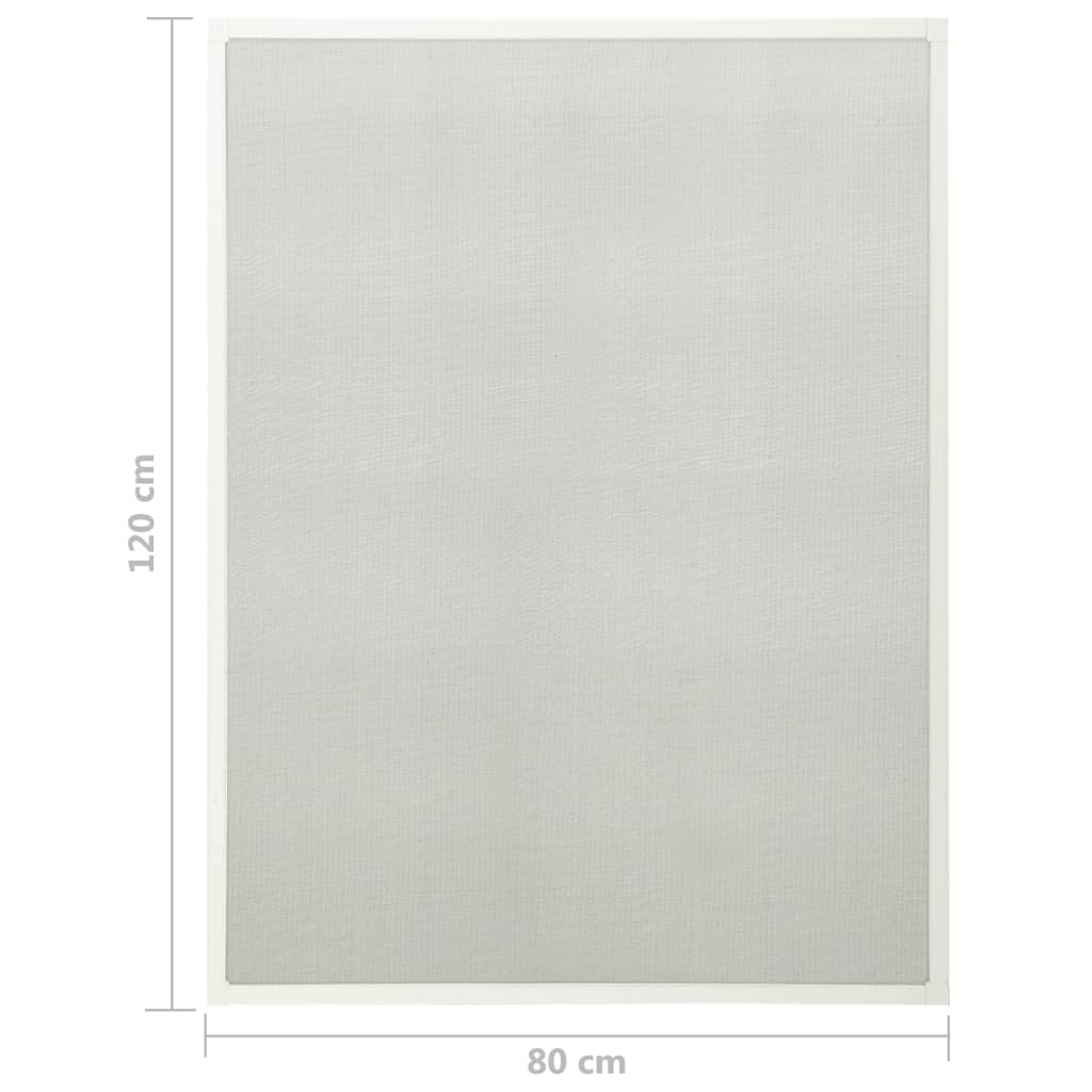 vidaXL Insektsnät för fönster vit 80x120 cm