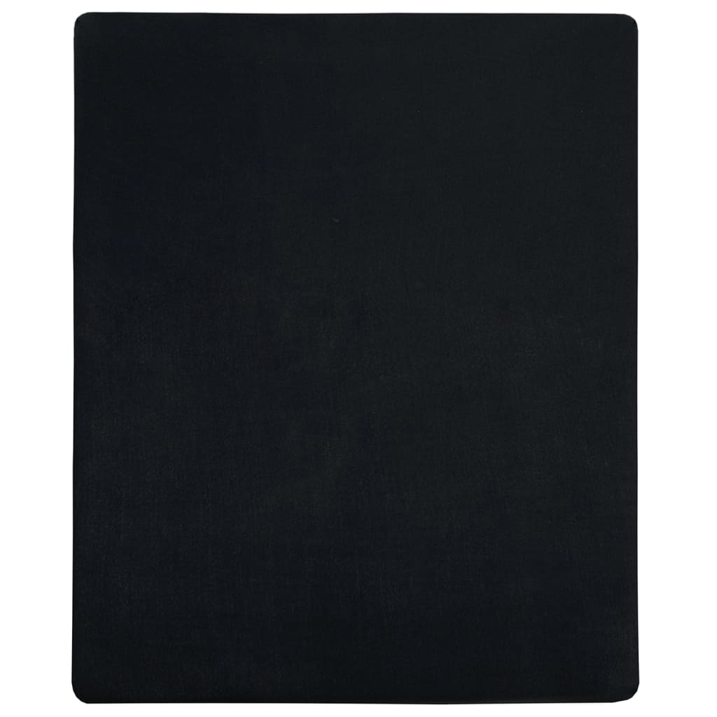 vidaXL Dra-på-lakan jersey 2 st svart 100x200 cm bomull