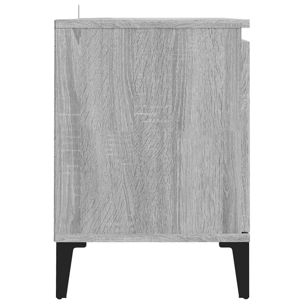 vidaXL TV-bänk med metallben grå sonoma 103,5x35x50 cm