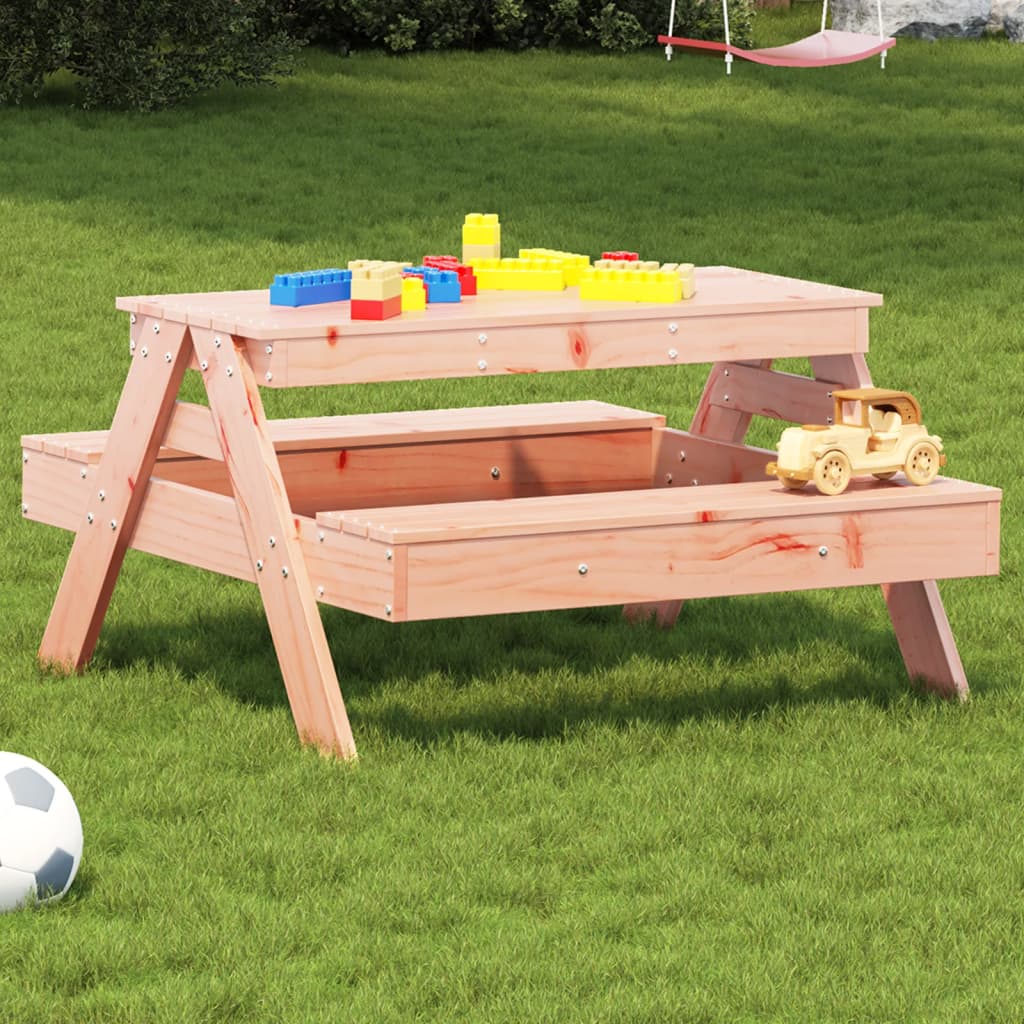 vidaXL Picknickbord för barn 88x97x52 cm massivt douglasträ