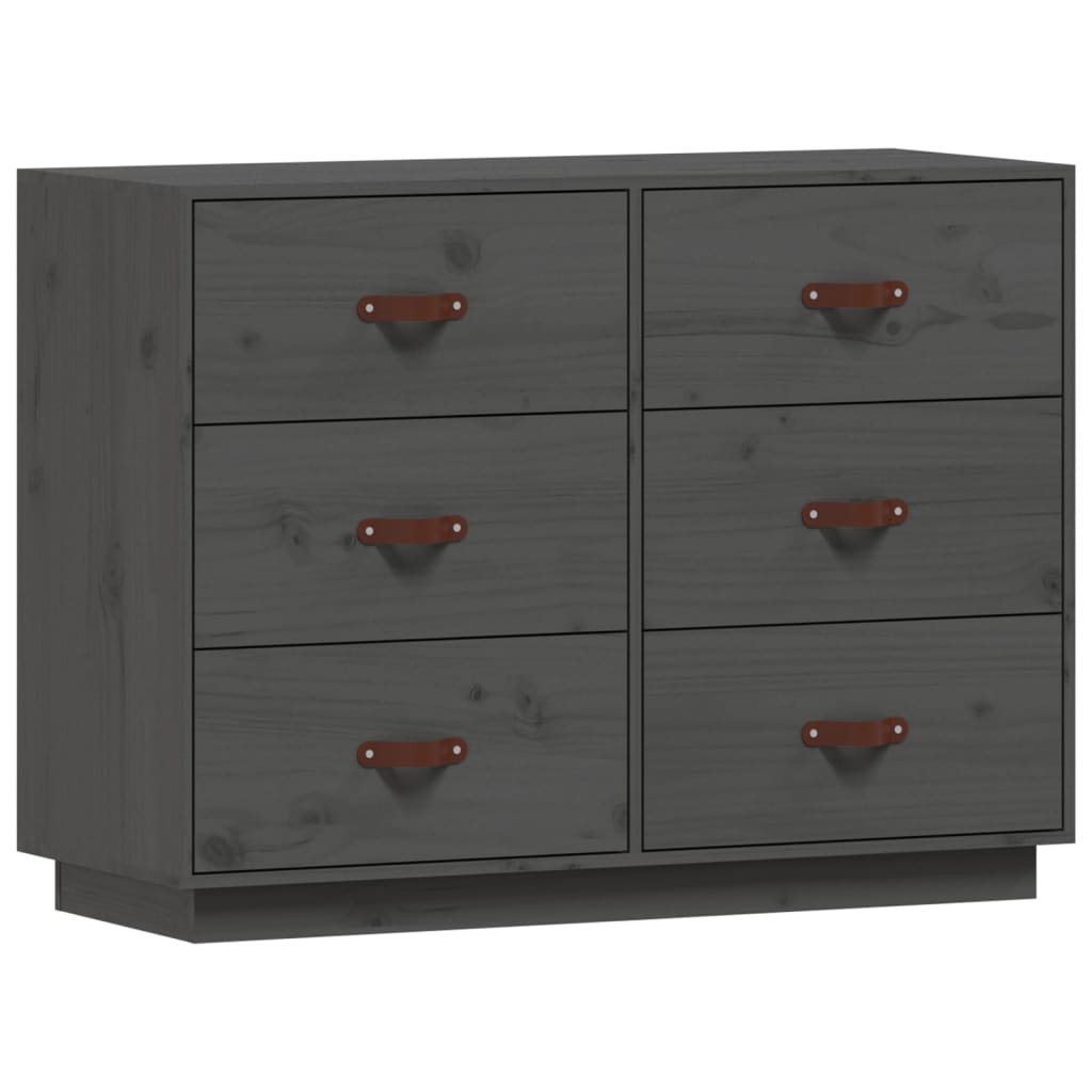 vidaXL Byrå grå 100x40x75 cm massiv furu | vidaXL.se