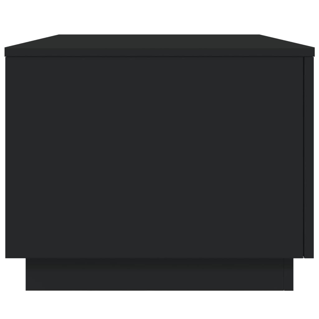 vidaXL Soffbord med LED svart 90x50x40 cm