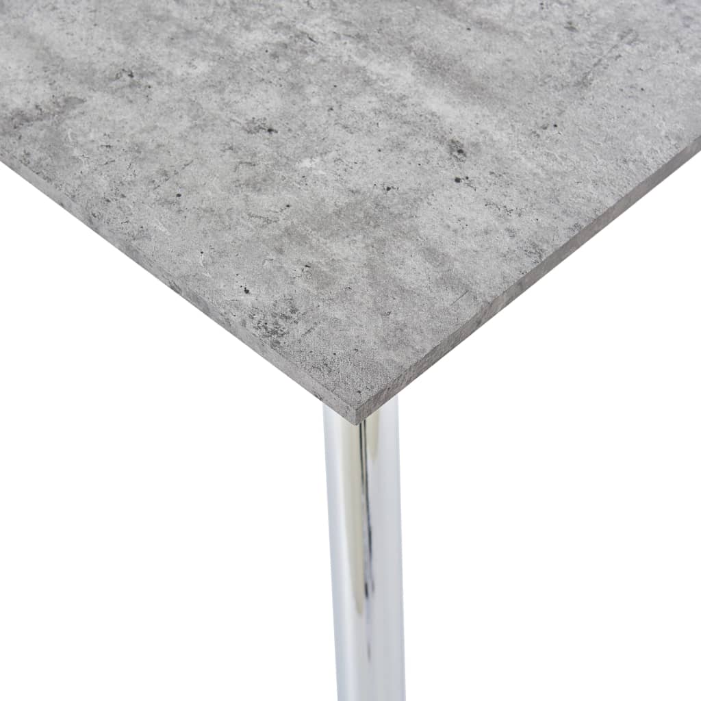 vidaXL Matbord betong och silver 120x60x74 cm MDF