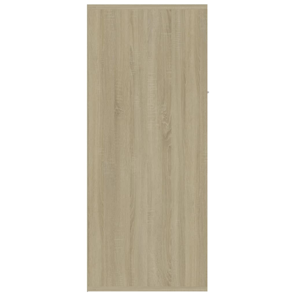vidaXL Skoskåp vit och sonoma-ek 60x35x84 cm konstruerat trä