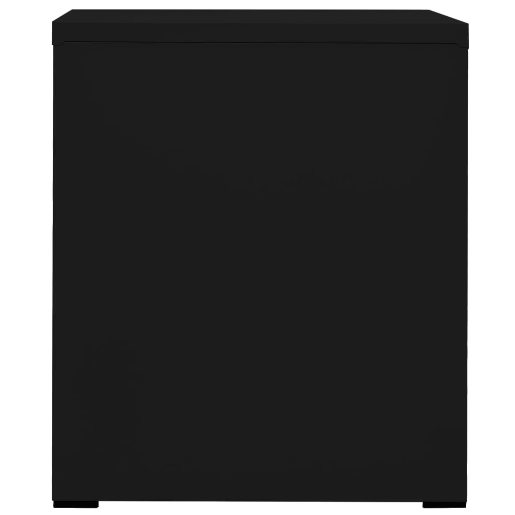 vidaXL Dokumentskåp svart 46x62x72,5 cm stål