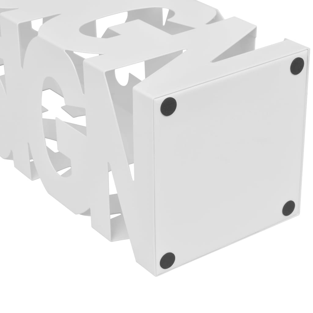 vidaXL Paraplyställ 48,5 cm fyrkantig stål vit