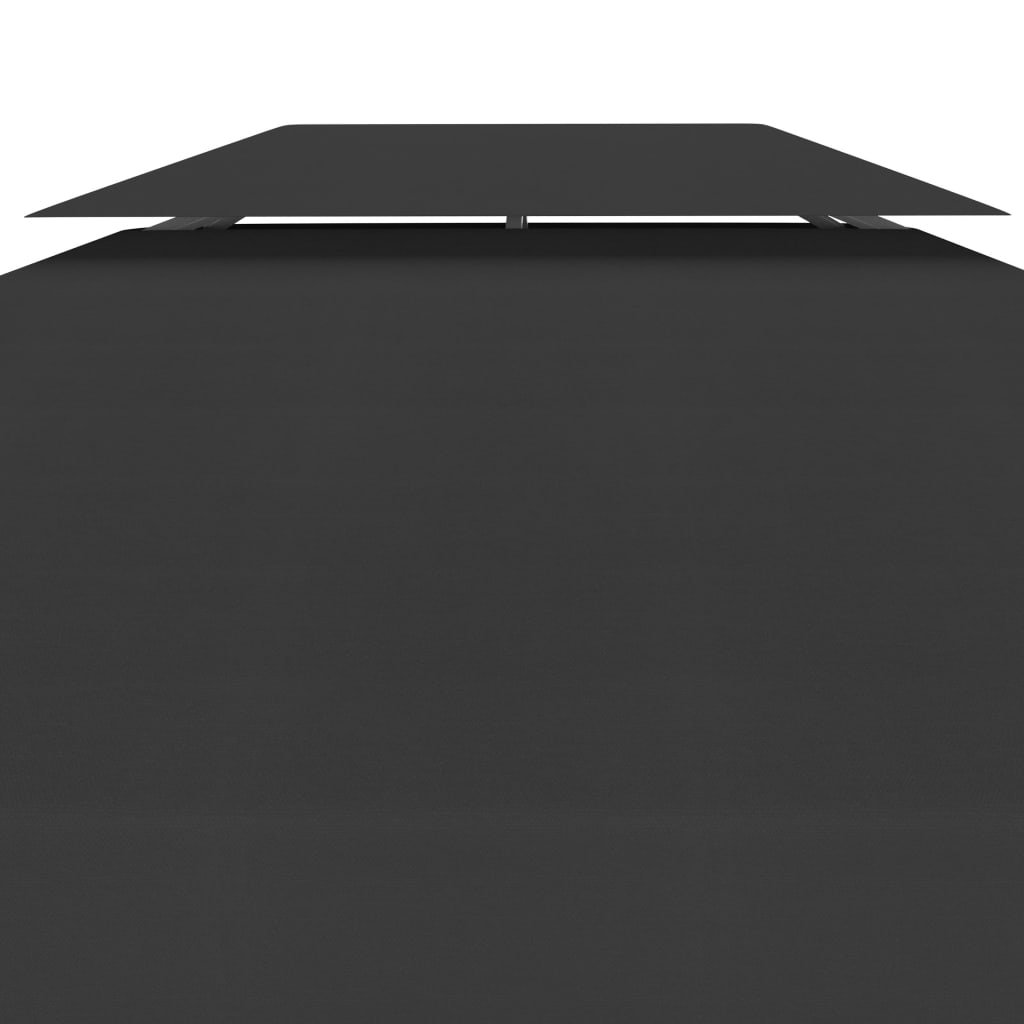 vidaXL Paviljongtak med ventilering 310 g/m² 4x3 m svart