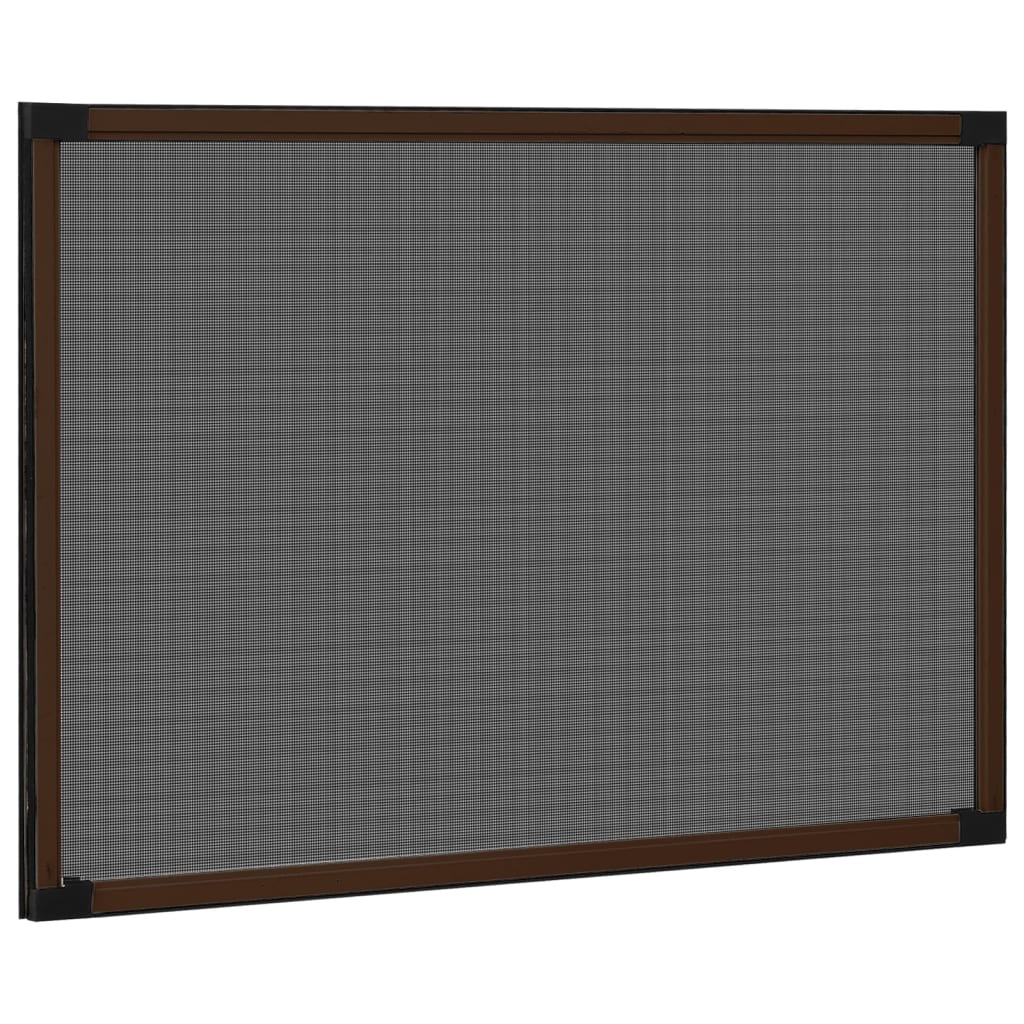 vidaXL Expanderbart insektsnät för fönster brun (75-143)x50 cm