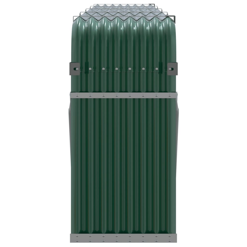 vidaXL Vedställ grön 300x45x100 cm galvaniserat stål