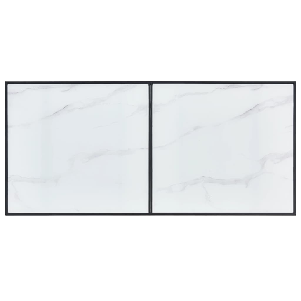 vidaXL Matbord vit 140x70x75 cm härdat glas