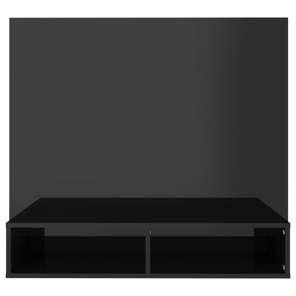 vidaXL Väggmonterat tv-skåp svart högglans 102x23,5x90 cm spånskiva
