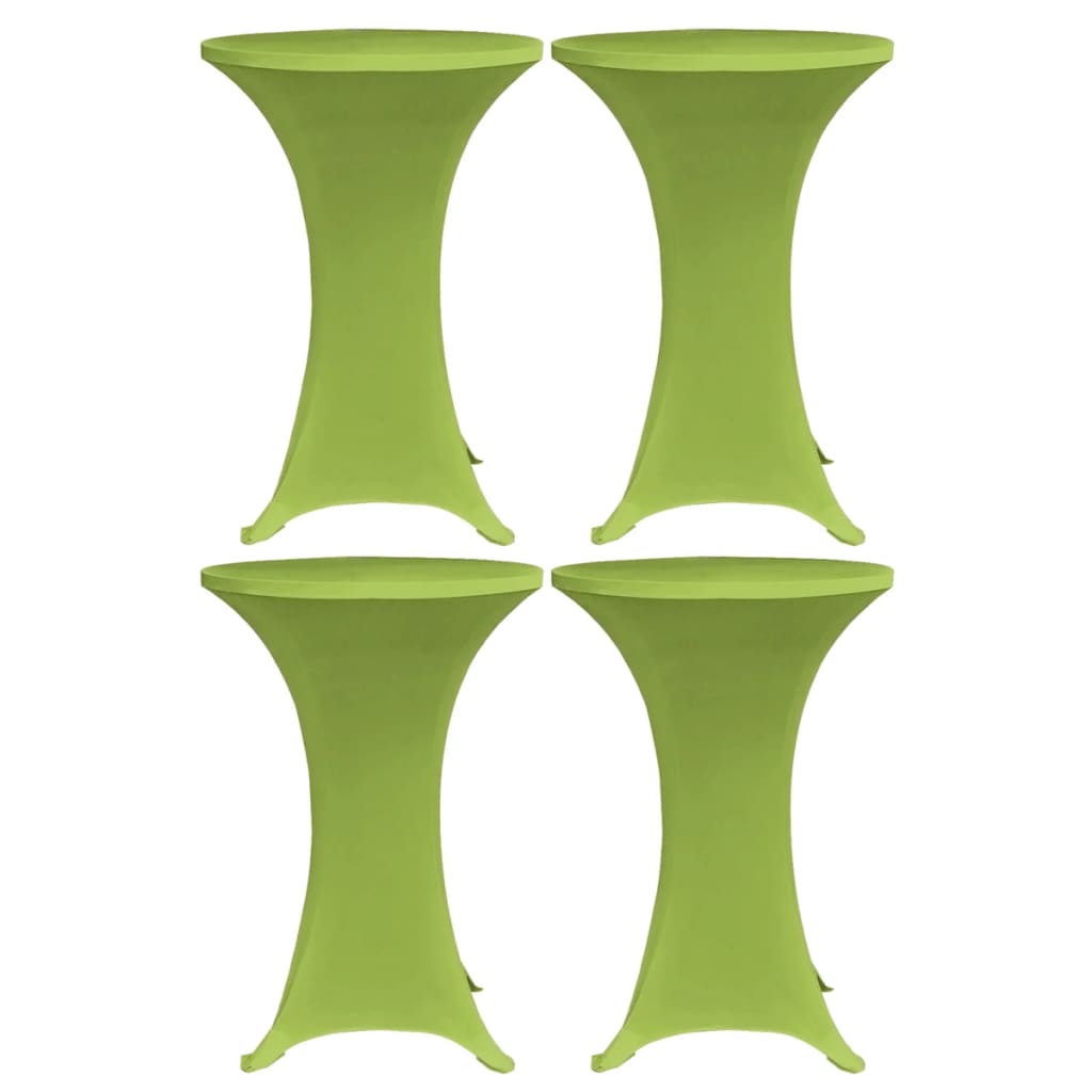 vidaXL Bordsöverdrag 4 st 70 cm stretch grön