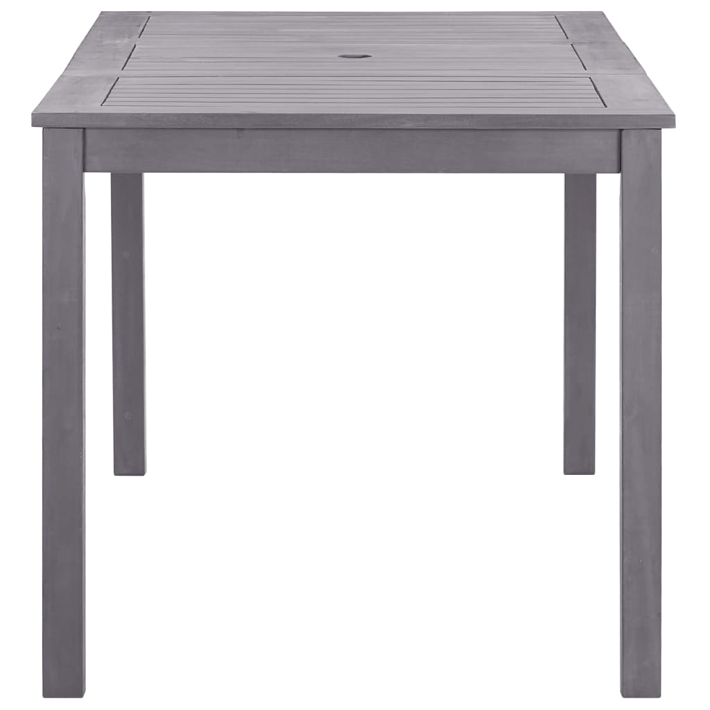 vidaXL Trädgårdsbord grå 140x80x74 cm massivt akaciaträ