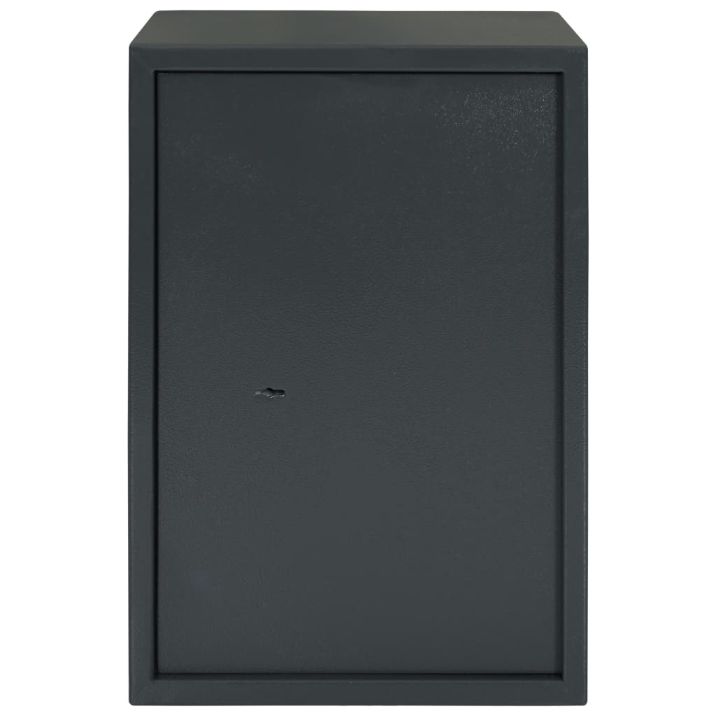 vidaXL Mekaniskt kassaskåp mörkgrå 35x31x50 cm stål