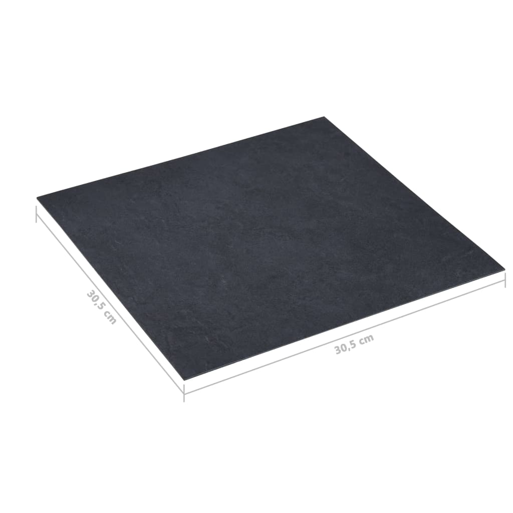 vidaXL Självhäftande golvplankor 5,11 m² PVC svart marmor