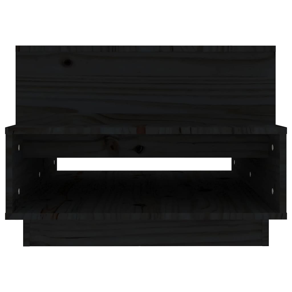 vidaXL Soffbord svart 80x55x40,5 cm massiv furu