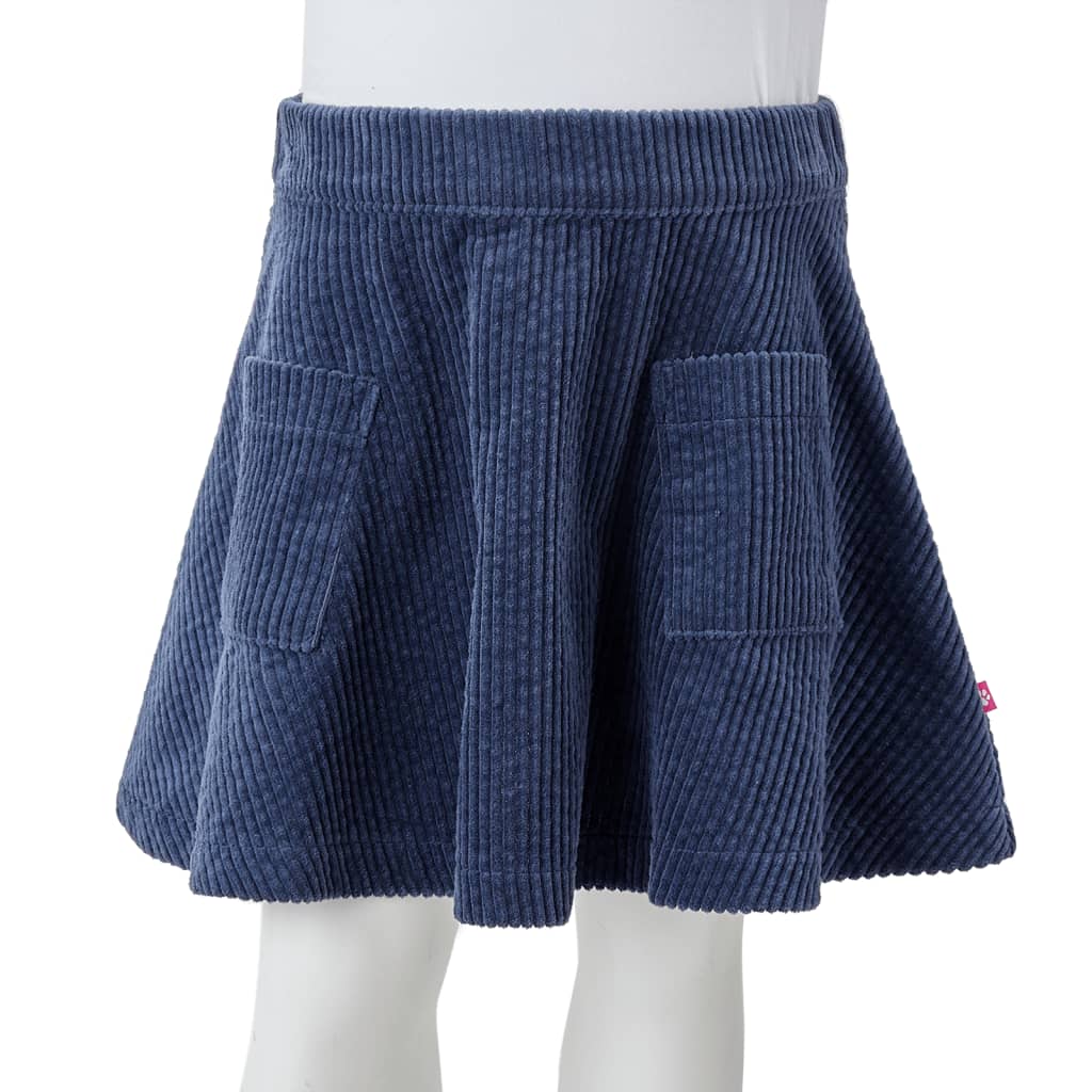 Kjol med fickor för barn marinblå 92