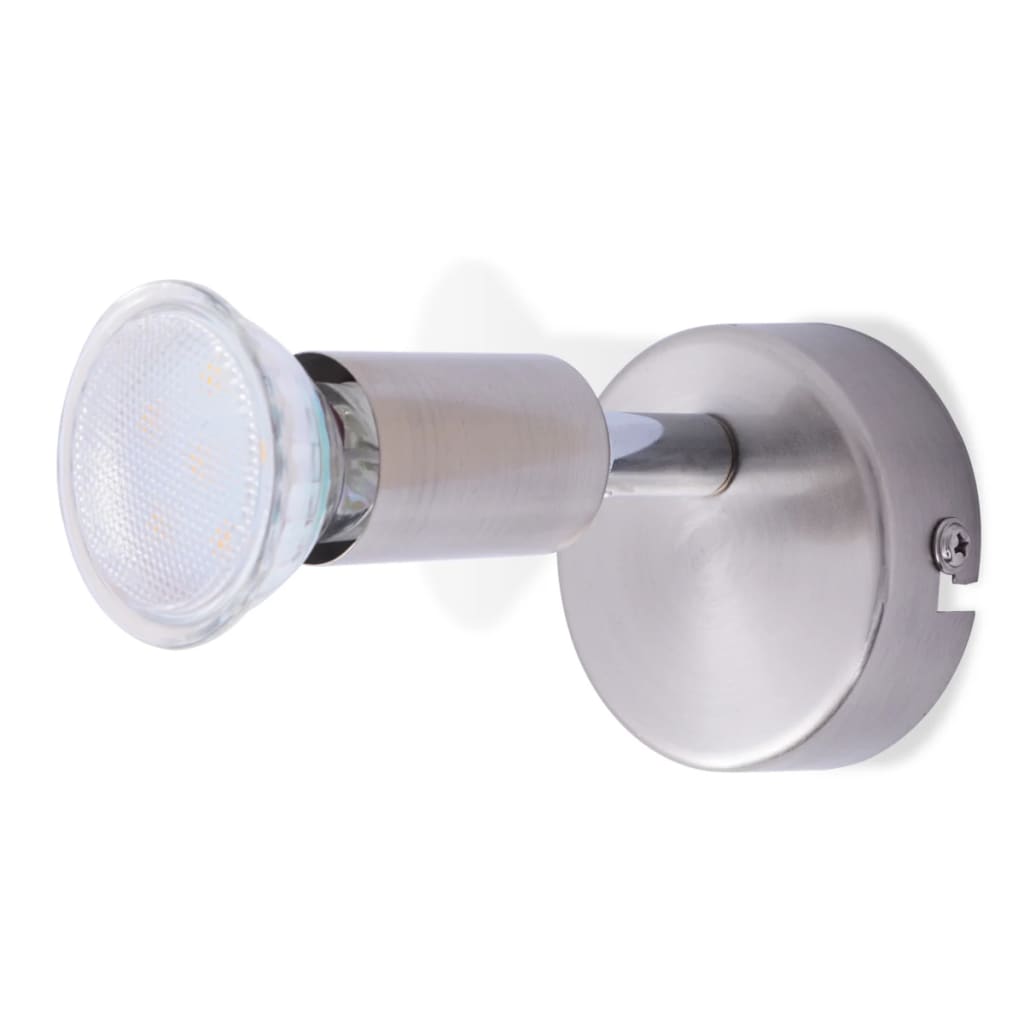 vidaXL Vägglampa med LED-Strålkastare 2 st Satin Nickel
