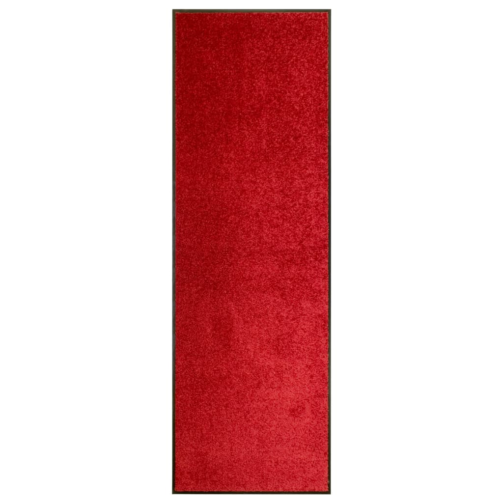 vidaXL Dörrmatta tvättbar röd 60x180 cm