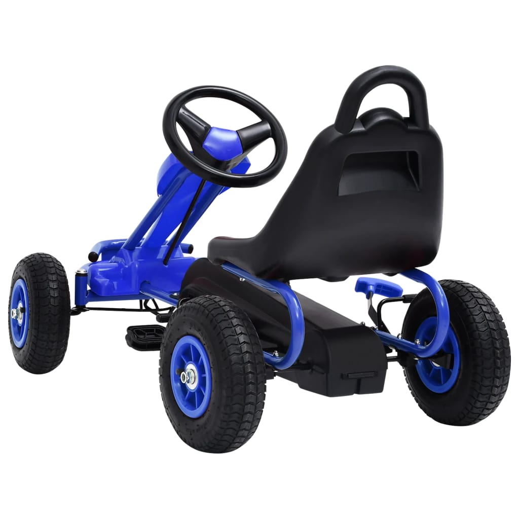 vidaXL Pedaldriven gokart med luftfyllda däck blå