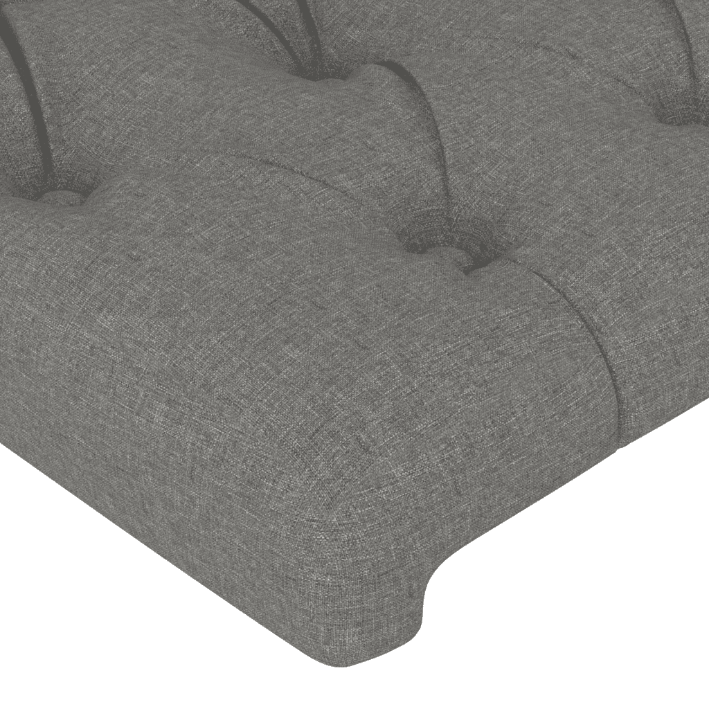 vidaXL Ramsäng med madrass mörkgrå 200x200 cm tyg