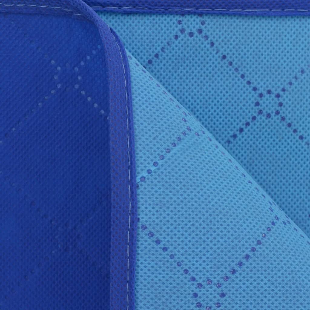 vidaXL Picknickfilt blå och ljusblå 100x150 cm