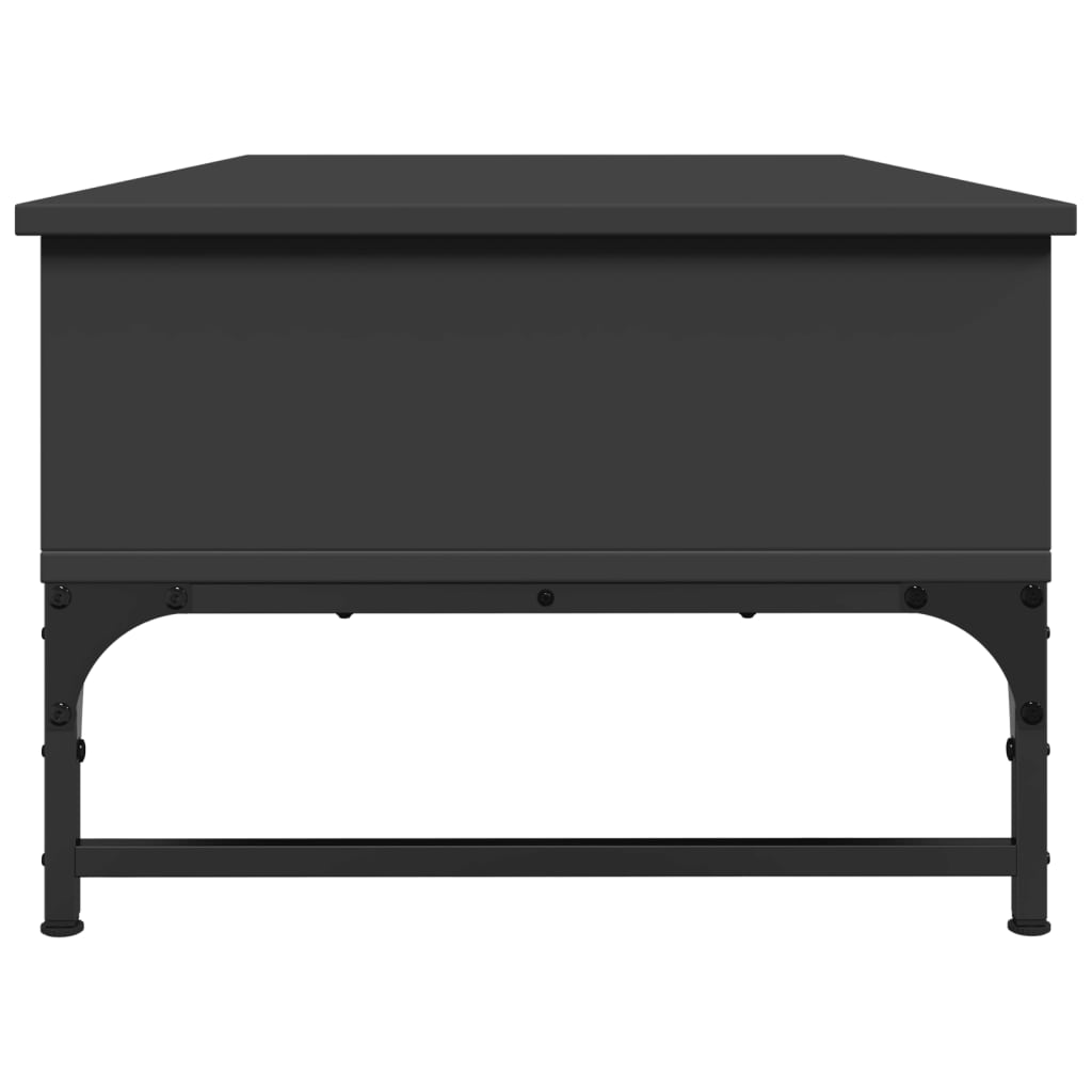 vidaXL Soffbord svart 100x50x35 cm konstruerat trä och metall