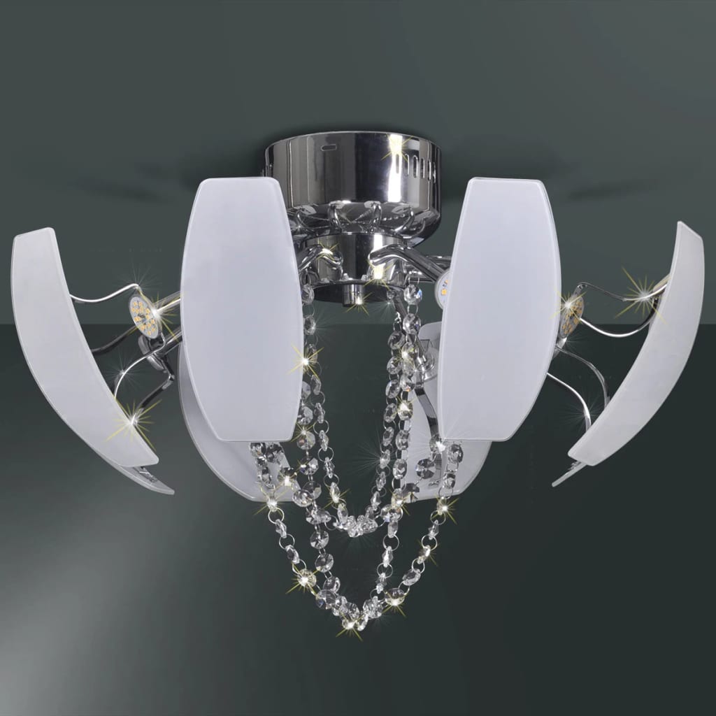 LED-Taklampa med kristaller 52 cm i diameter